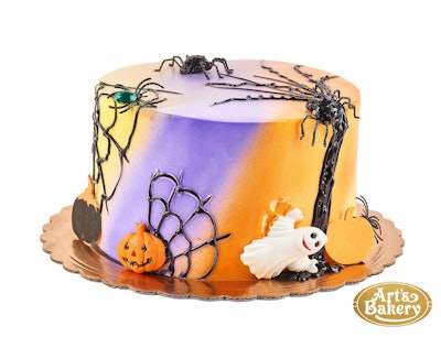 Art's Bakery Spider Web Halloween Cake