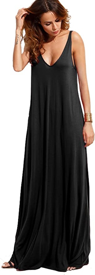 Verdusa V-Neck Maxi Dress