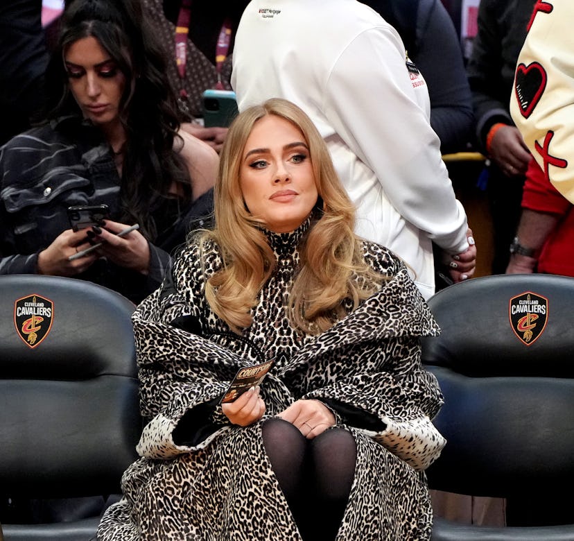 Adele attends the 2022 NBA All-Star Game at Rocket Mortgage Fieldhouse