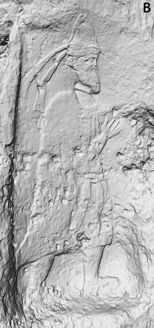 Carving of a king-like figure at Rabana-Merquly fortress