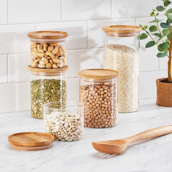 mDesign Storage Glass Canister (Set of 5)