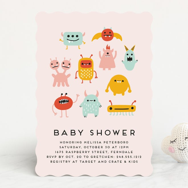 Minted Monsters Baby Shower Invitations