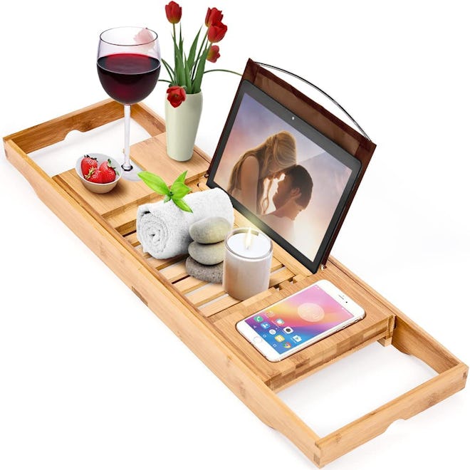 Homemaid Living Luxury Bamboo Bathtub Tray