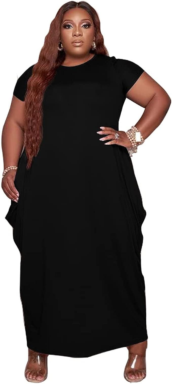 YeGine Short-Sleeve Maxi Dress