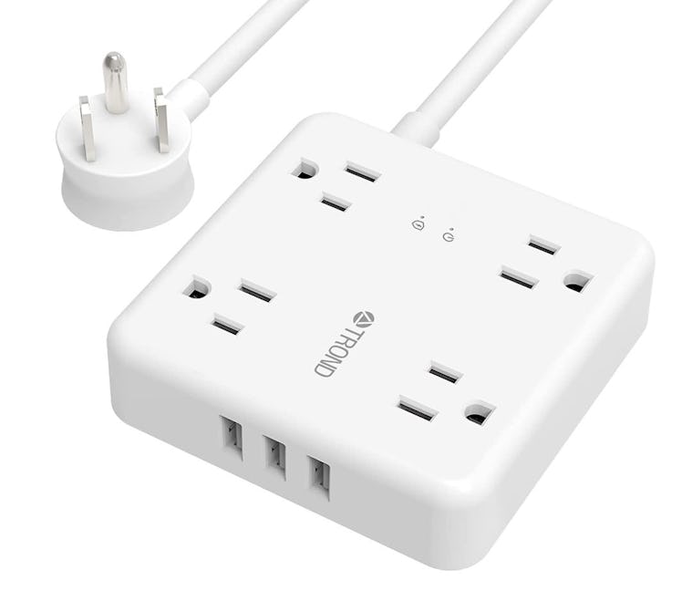 TROND Flat Plug Extension Cord with USB Ports