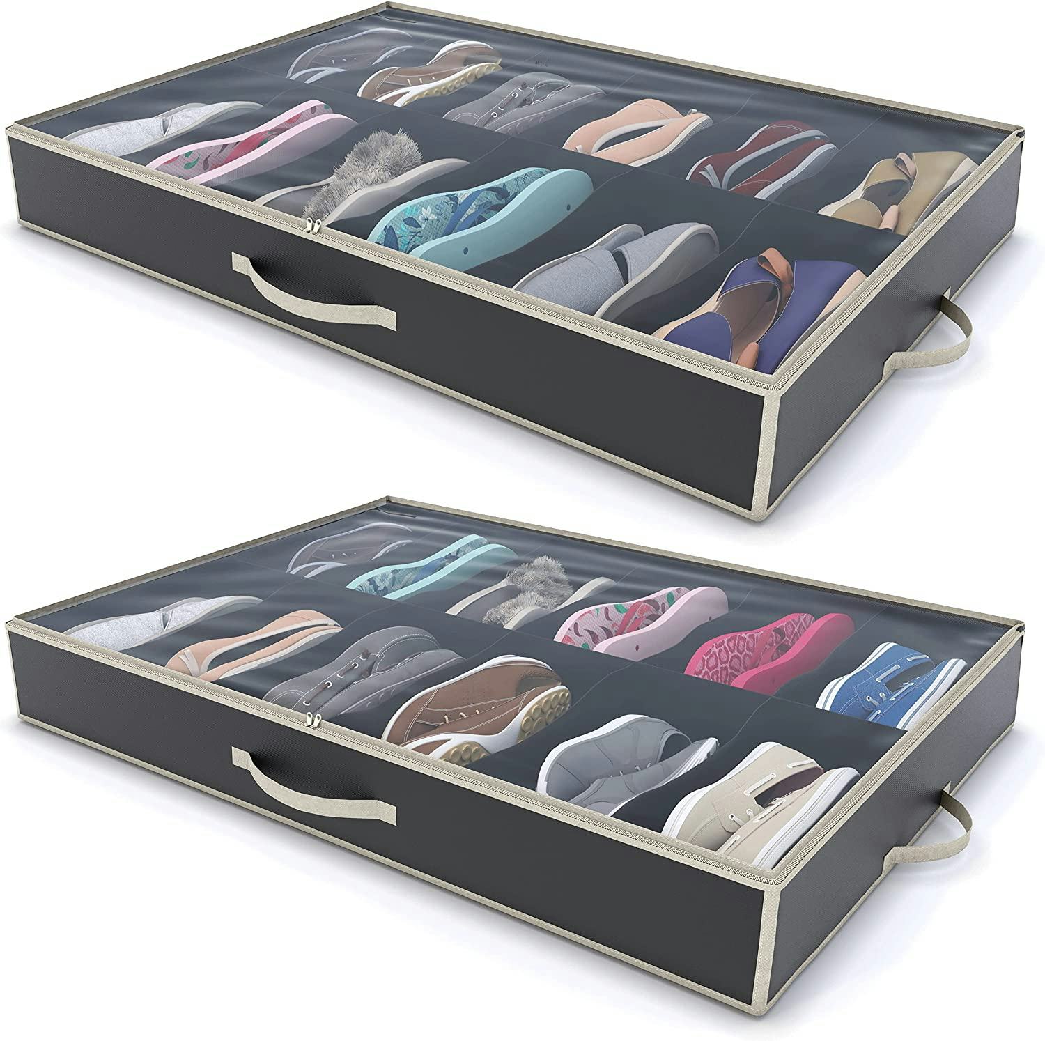 Woffit Under Bed Shoe Organizer (2-Pack)