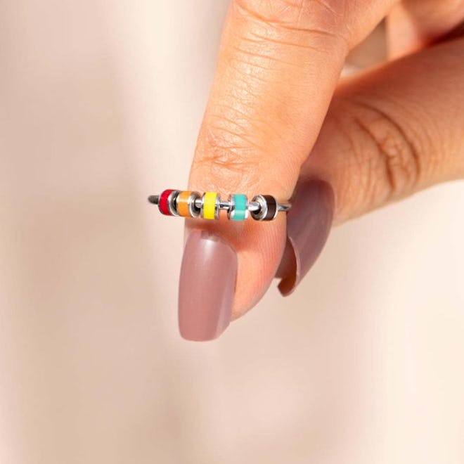 IEFSHINY Spinning Enamel Fidget Ring