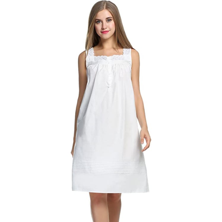 A vintage-inspired cotton nightgown for hot sleepers
