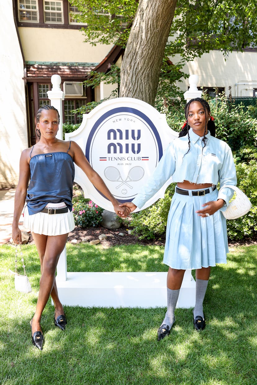 Richie Shazam and Gabrielle Richardson at the Miu Miu tennis event.