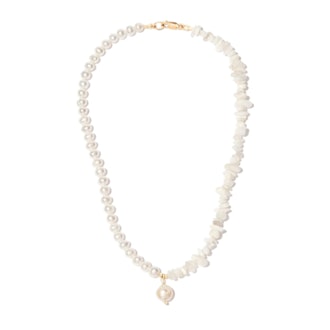 A Sinner in Pearls Half Beaded Charm Necklace