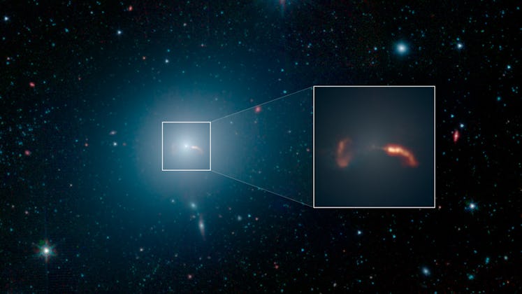 black hole seen in infrared