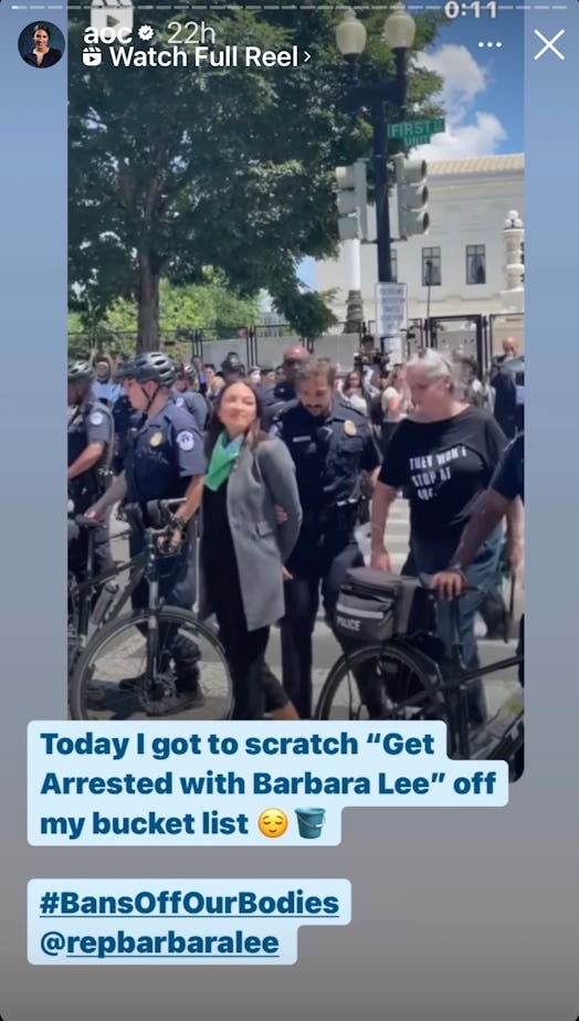 Alexandria Ocasio-Cortez and other members of Congress were arrested while protesting for abortion r...