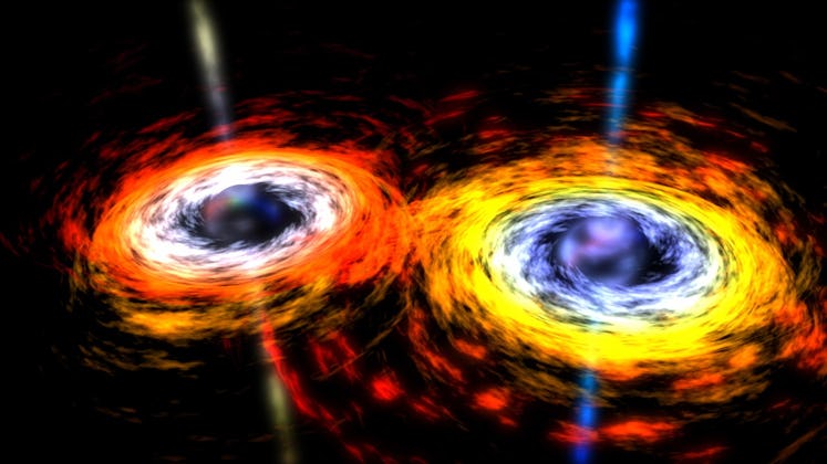 illustration of two "black hole seeds"