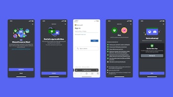 Connecting Discord and Microsoft accounts through the Discord app.