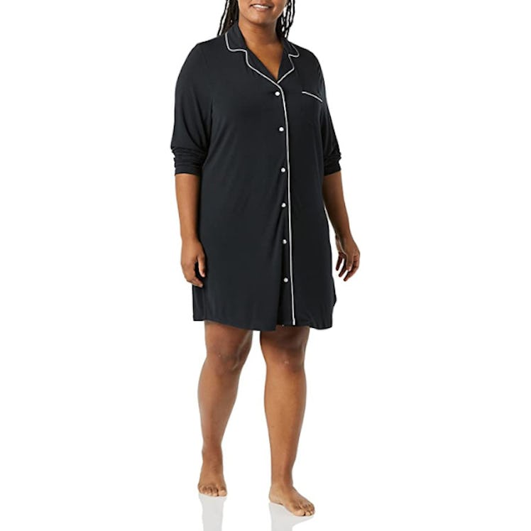 A piped modal nightshirt that keeps hot sleepers cool