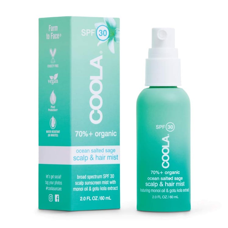 COOLA Scalp & Hair Mist for runners protects your scalp while exercising outdoors. 