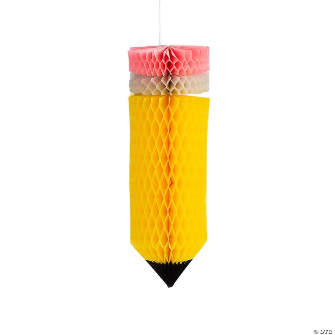 This pencil back-to-school decoration is perfect for your party or open house.