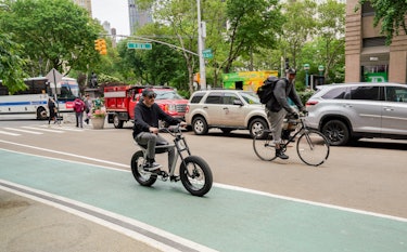 Super73-Z Miami electric bike riding in New York City.