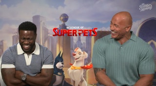 Kevin Hart and The Rock discuss their pet preferences while sitting down with Scary Mommy for their ...