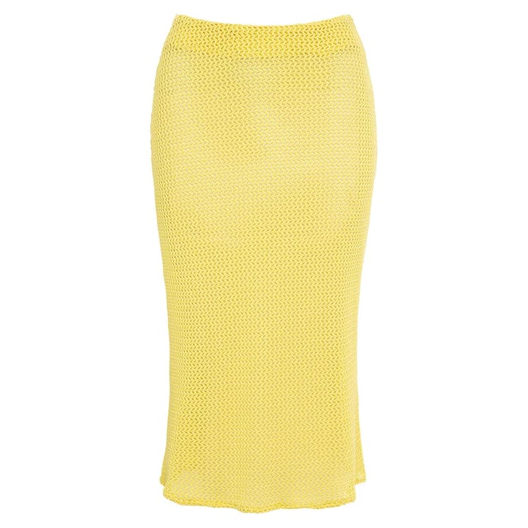Montce yellow crochet skirt