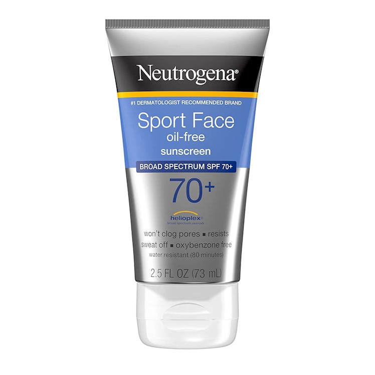 Neutrogena Sport Face Oil-Free Sunscreen offers SPF 70 protection for the face. 