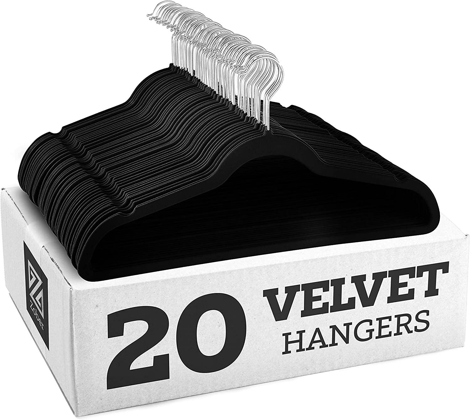 ZOBER Non-Slip Velvet Hangers (30-Pack)