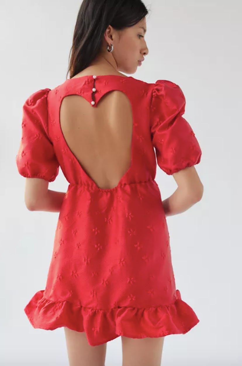Poppy Heart-Cutout Mini Dress