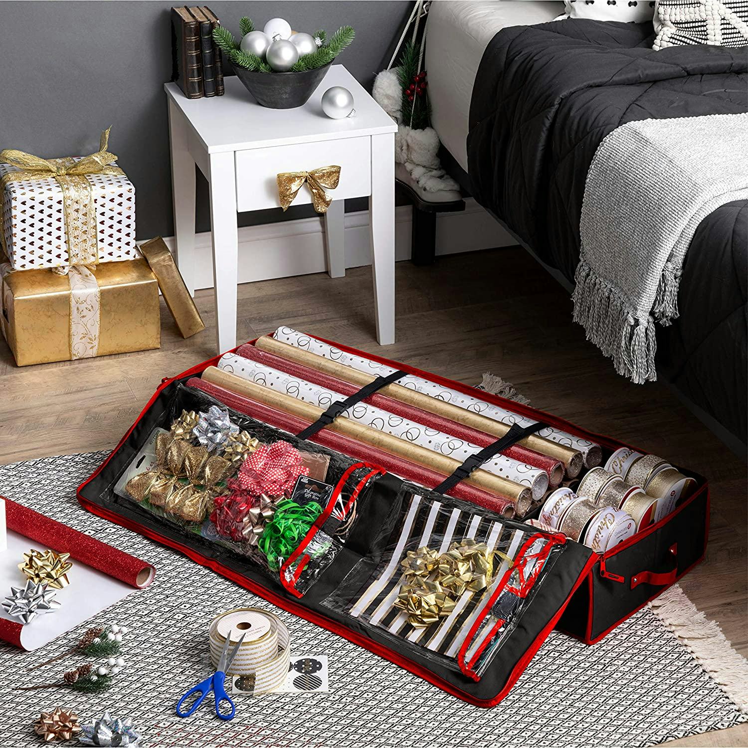 Zober Premium Wrapping Paper Storage Container