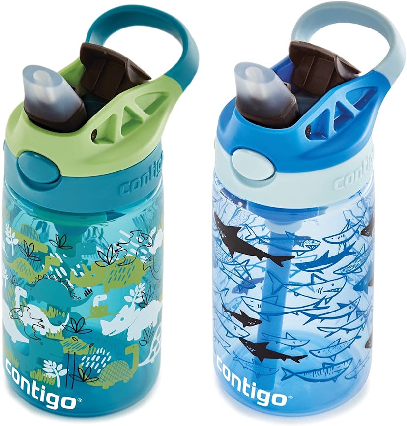 Two Contigo Kids water bottles, some of the best kids' water bottles on Amazon