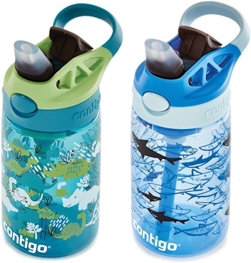 Two Contigo Kids water bottles, some of the best kids' water bottles on Amazon