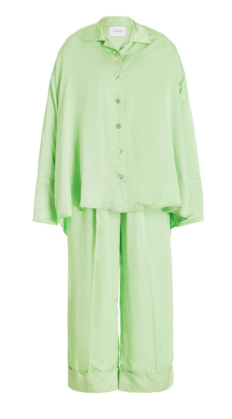 Oversized Satin Pajama Set