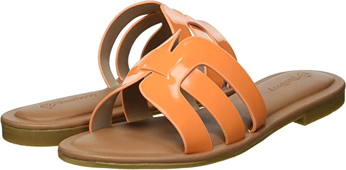 The Drop Monika Flat H-Band Slide Sandal
