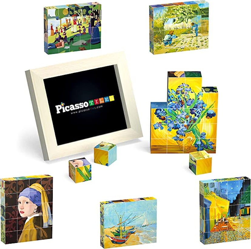 PicassoTiles World Famous Art Magnetic Cube Puzzle (20 Pieces)