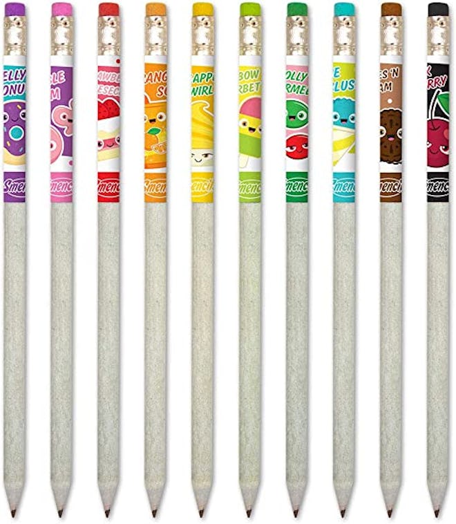 Why not buy school supplies that smell good, like these fruit-scented pencils?