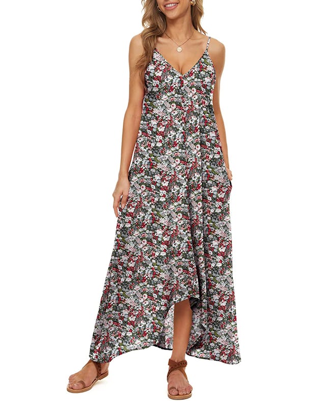 LILBETTER V Neck Maxi Dress