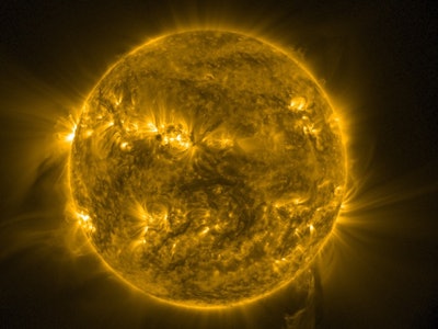 GOES sun image cut out