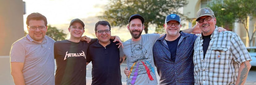 Isaac Escorza, Luis Antonio Delgado, Esau Escorza, Ben Bishop, Tom Waltz, and TMNT co-creator Kevin ...