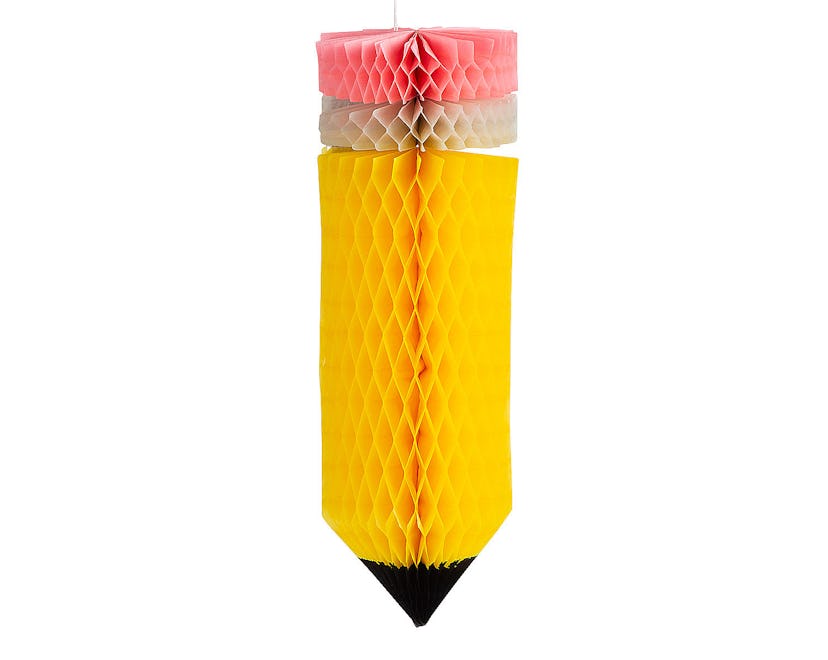 Back to school decoration, a honeycomb hanging pencil