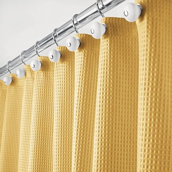 mDesign Waffle Weave Shower Curtain