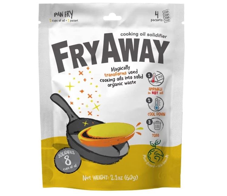 FryAway Pan Fry Waste Cooking Oil Solidifier Powder (4 Count)