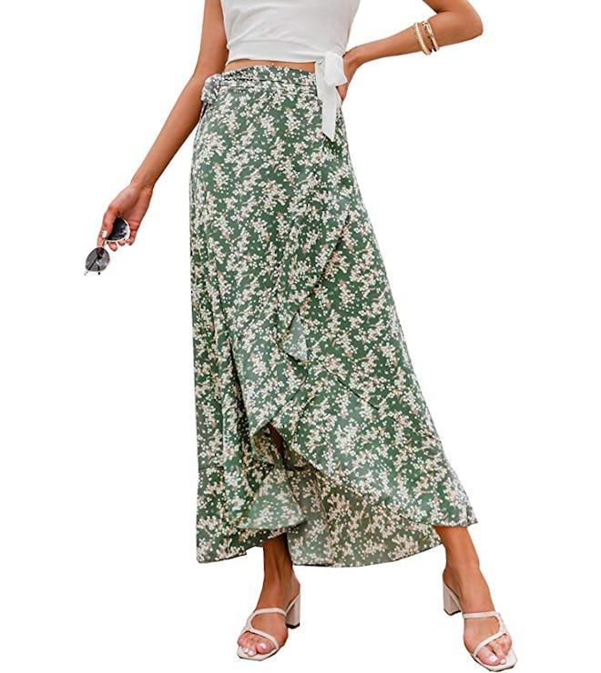 BerryGo High Waisted Maxi Skirt