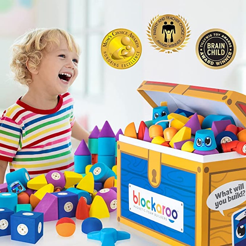 Blockaroo Magnetic Foam Building Blocks (100 Pieces)