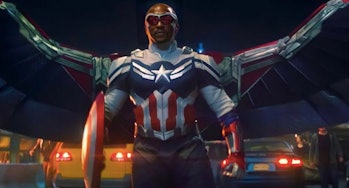 Anthony Mackie as Captain America.