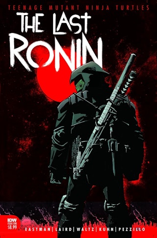 The original cover  of The Last Ronin Issue #1, Teenage Mutant Ninja Turtles.