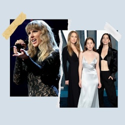 Taylor Swift, Haim sisters Este, Danielle, and Alana in 2022