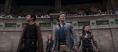 Chris Pine and Michelle Rodriguez in Dungeons & Dragons Honor Among Thieves.