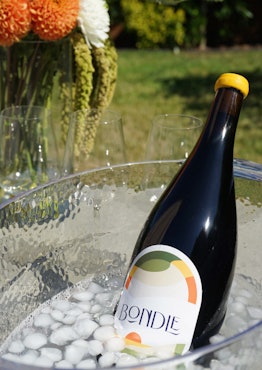 wine in an ice bucket