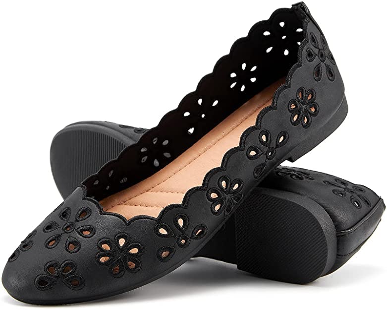 FRACORA Eyelet Ballet Flats