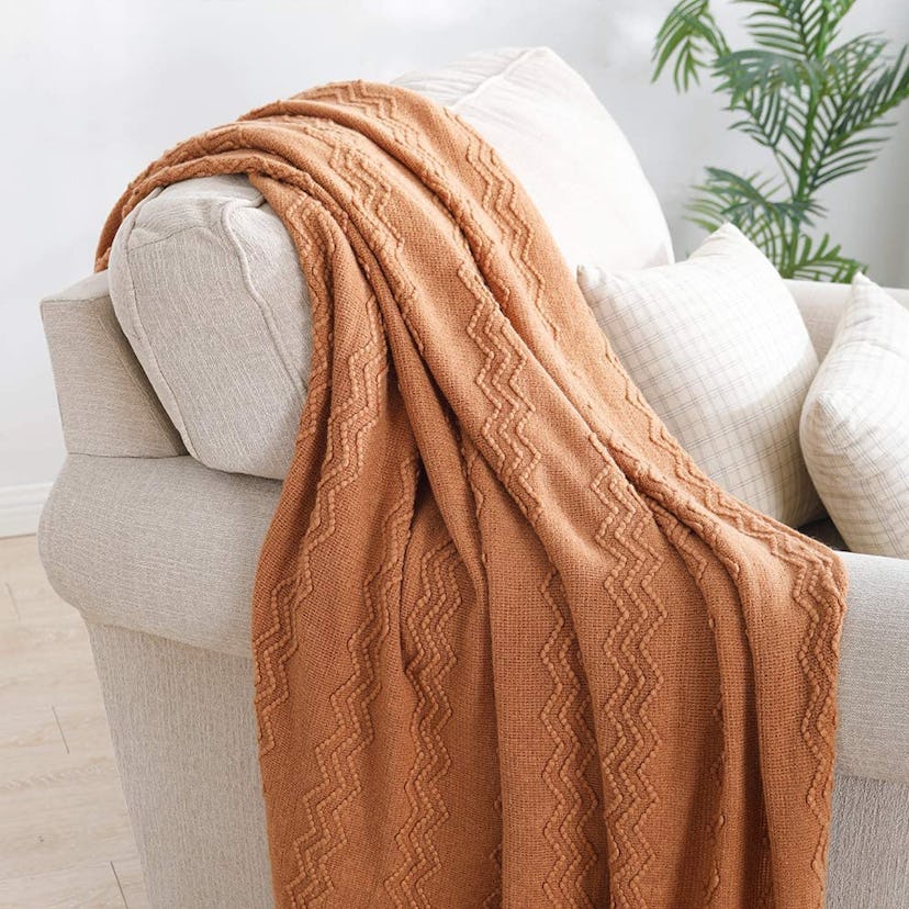 BOURINA 50x60" decorative throw blanket, one of the best housewarming gifts under $20 on Amazon