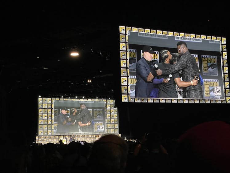 Ryan Coogler, Winston Duke, and Kevin Feige at Comic-Con.